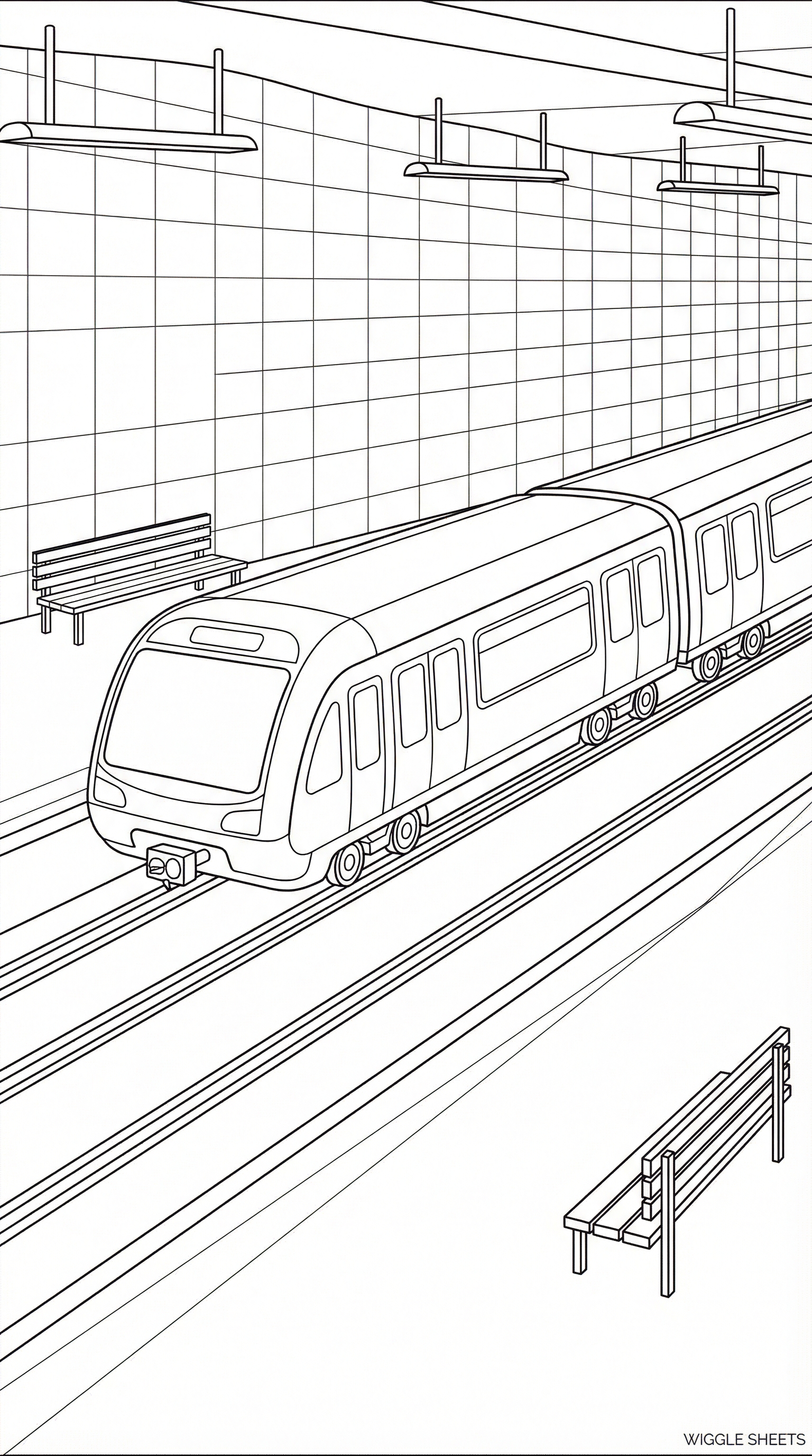 Metro Ride Coloring Page